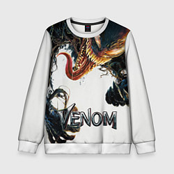 Свитшот детский Веном - симбиот, цвет: 3D-белый