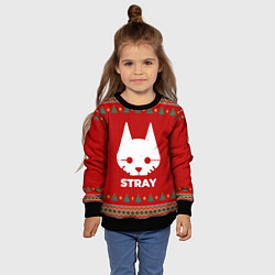 Свитшот детский Stray new year, цвет: 3D-черный — фото 2