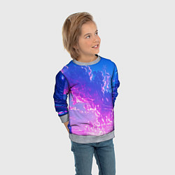 Свитшот детский Розовые тучи на голубом небе киберпанк, цвет: 3D-меланж — фото 2