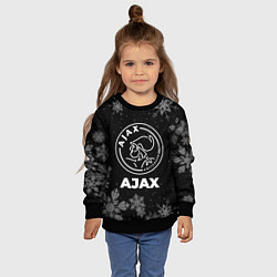 Свитшот детский Снежный Ajax, цвет: 3D-черный — фото 2