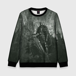 Свитшот детский Рыцарь с большим мечом, цвет: 3D-черный