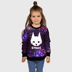 Свитшот детский Праздничный Stray, цвет: 3D-черный — фото 2