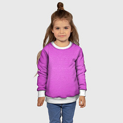 Свитшот детский Текстура розовой кожи, цвет: 3D-белый — фото 2