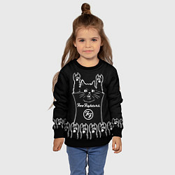 Свитшот детский Foo Fighters: cat rock, цвет: 3D-черный — фото 2