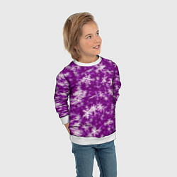 Свитшот детский Снежинки глитч, цвет: 3D-белый — фото 2