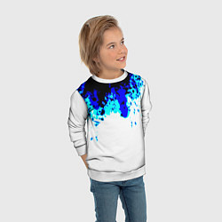 Свитшот детский Синяя кровь андроида, цвет: 3D-белый — фото 2