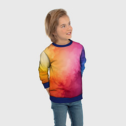 Свитшот детский Облака краски, цвет: 3D-синий — фото 2