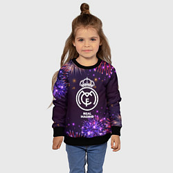 Свитшот детский Праздничный Real Madrid, цвет: 3D-черный — фото 2