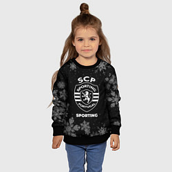 Свитшот детский Снежный Sporting, цвет: 3D-черный — фото 2