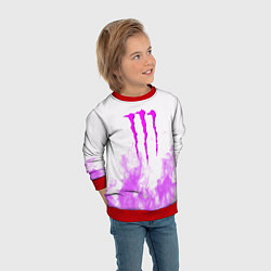 Свитшот детский Monster energy neon flame, цвет: 3D-красный — фото 2