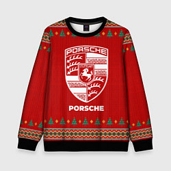 Свитшот детский Porsche new year, цвет: 3D-черный