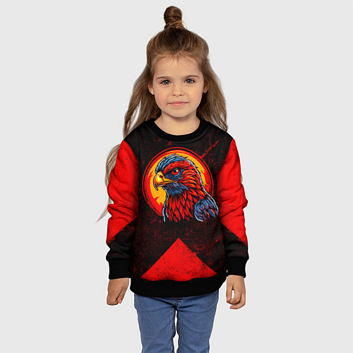 Детский свитшот Орел Атланта Хокс / 3D-Черный – фото 4