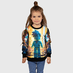 Свитшот детский Роблокс таинственный человечек, цвет: 3D-черный — фото 2