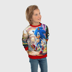 Свитшот детский Sonic фантастический мир, цвет: 3D-красный — фото 2