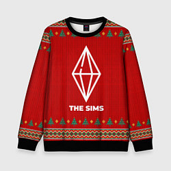 Свитшот детский The Sims new year, цвет: 3D-черный