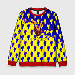 Свитшот детский Cyberpunk 2077 human, цвет: 3D-красный