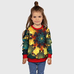 Свитшот детский Психоделика, цвет: 3D-красный — фото 2