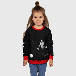 Свитшот детский Космонавт и звезды, цвет: 3D-красный — фото 2