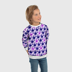 Свитшот детский Nirvana neon smile, цвет: 3D-белый — фото 2