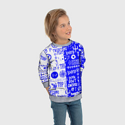 Свитшот детский Twenty one pilots лого, цвет: 3D-меланж — фото 2