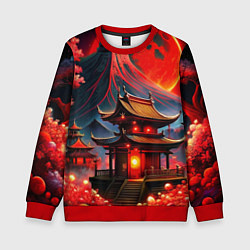 Свитшот детский Japan red nature, цвет: 3D-красный