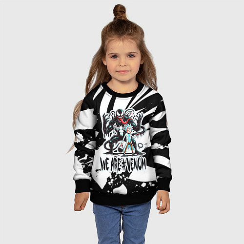 Детский свитшот Rick Sanchez - we are Venom meme / 3D-Черный – фото 4