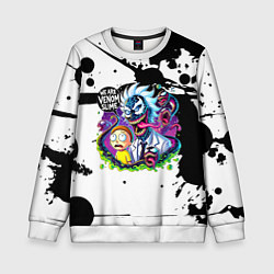 Свитшот детский Venom-Rick and Morty - blots, цвет: 3D-белый
