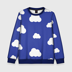 Свитшот детский Легкие облака, цвет: 3D-синий
