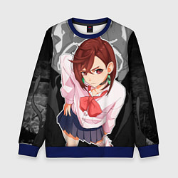 Свитшот детский Дандадан: Момо Аясэ, цвет: 3D-синий