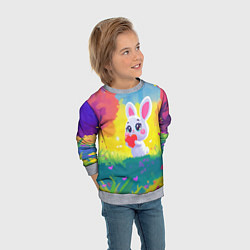 Свитшот детский Зайчик с сердечком, цвет: 3D-меланж — фото 2