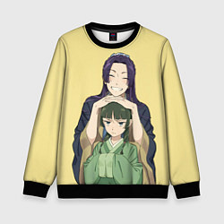 Свитшот детский Джинши и Маомао - монолог фармацевта, цвет: 3D-черный