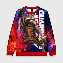 Свитшот детский Стражи галактики - Ракета, цвет: 3D-красный