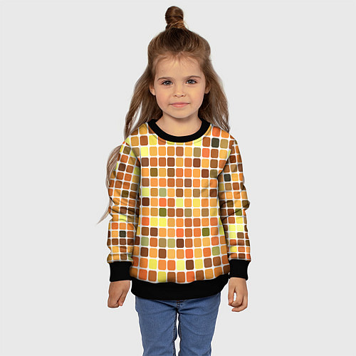 Детский свитшот Осенняя палитра / 3D-Черный – фото 4