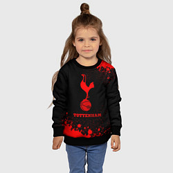 Свитшот детский Tottenham - red gradient, цвет: 3D-черный — фото 2