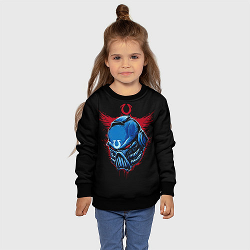 Детский свитшот Ultramarine art / 3D-Черный – фото 4
