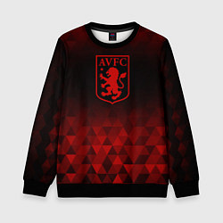 Свитшот детский Aston Villa red poly, цвет: 3D-черный