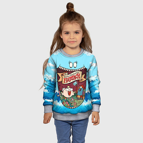 Детский свитшот The marvelous misadventures of Flapjack / 3D-Меланж – фото 4