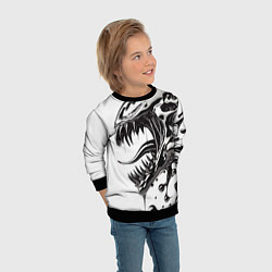 Свитшот детский Свирепая морда Венома - ядовитая слизь, цвет: 3D-черный — фото 2