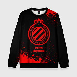 Свитшот детский Club Brugge - red gradient, цвет: 3D-черный