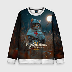 Детский свитшот Kingdom Come Deliverance 2 рыцарь котенок