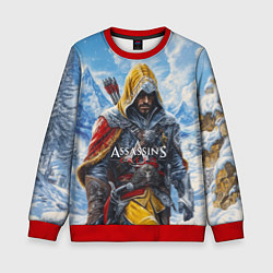 Свитшот детский Assassins Creed охотник, цвет: 3D-красный