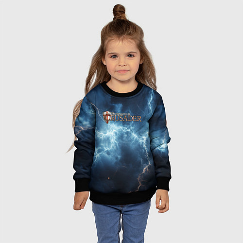 Детский свитшот Stronghold сrusader сила молний / 3D-Черный – фото 4
