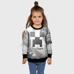 Свитшот детский Minecraft - white gradient, цвет: 3D-черный — фото 2