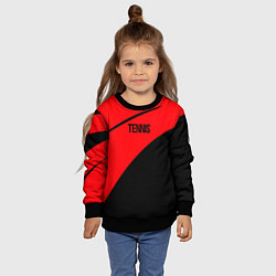 Свитшот детский Tennis красно-чёрный, цвет: 3D-черный — фото 2