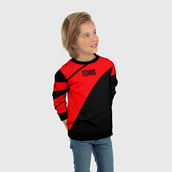 Свитшот детский Tennis красно-чёрный, цвет: 3D-черный — фото 2