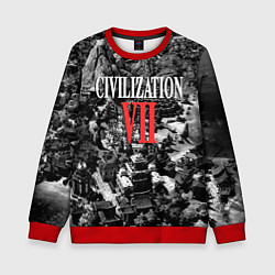 Свитшот детский Civilization VII, цвет: 3D-красный