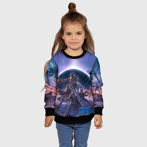 Детский свитшот Предзнаменования тирании Helldivers 2 / 3D-Черный – фото 4