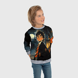 Свитшот детский Гарри Поттер глубокая ночь, цвет: 3D-меланж — фото 2