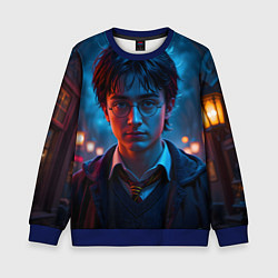 Свитшот детский Гарри поттер в ночи, цвет: 3D-синий