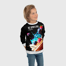 Свитшот детский Все дуреют с этого десерта, цвет: 3D-белый — фото 2